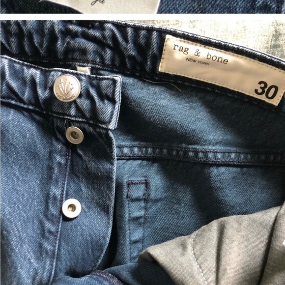 Rag and Bone Maya Wide leg High Rise Cropped jean Size 30 - Picture 7 of 9